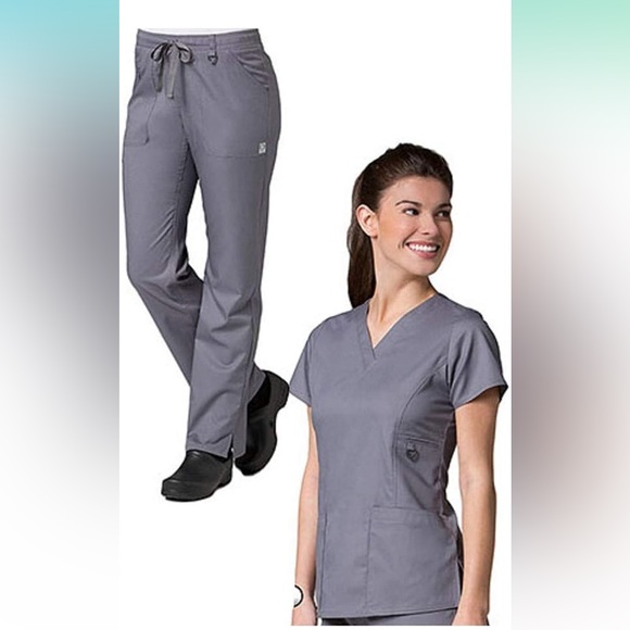 EON by Maevn grey scrub set. Size X-Small. Gently used condition. - Picture 1 of 9